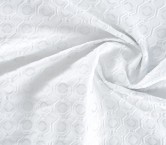 Jacquard geomÉtrico lamÉ blanco